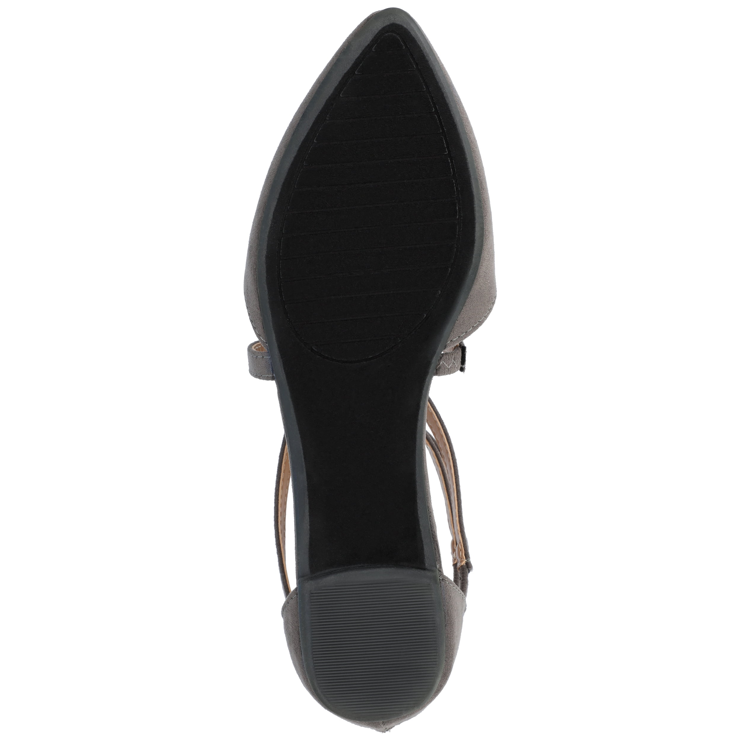 Journee Womens Marlee Back Heel Zip Pointed Toe Cage Flats