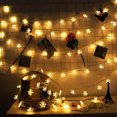 thumbnail image 5 of Luces navideñas, cadena de luces de copo de nieve con pilas de 20 pies, 40 LED para dormitorio de jardín, 5 of 5