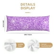 thumbnail image 2 of Naloa Lilac Glittering Super Soft 20x60 Body Pillow Case,Long Side Hidden Zipper（PILLOWS ARE NOT INCLUDED）, 2 of 6