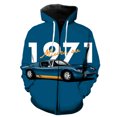 thumbnail image 1 of Sudadera con capucha y cremallera para hombre, diseño de coche clásico de dibujos animados, unisex, con estampado 3D, estilo hip hop, informal, de manga larga, genial., 1 of 6