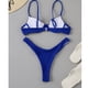 thumbnail image 4 of Conjunto de bikini para mujer Traje de baño de dos piezas elástico transpirable de moda Traje de baño para mujer Royalblue M, 4 of 6
