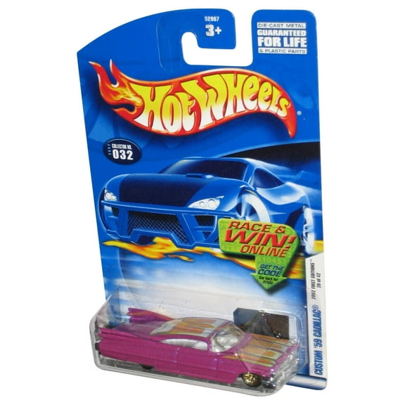 Hot Wheels 2002 First Editions 20/42 Purple Custom '59 Cadillac Toy Car #032