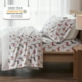 thumbnail image 2 of King Size Bed Sheets Set, 4-Piece Cozy Cotton Flannel Sheets Set King with Deep Pocket Fitted Sheet, Reindeer, 2 of 8