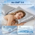 thumbnail image 2 of Aship Arc-Chill 3.0 Cooling Pillow Cases, Q-max >0.5 Jade-Infused Silky Pillowcase for Hair Skin, Breathable Moisture-Wicking, Hidden Zipper, Machine Washable, Standard 20''x26'', 2 Pack Silver Gray, 2 of 7