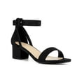 thumbnail image 1 of BLISSFUL STEP Women's Sandals Block Heels Ankle Strap High Heels Sandals Black 6, 1 of 7