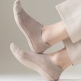 thumbnail image 4 of AJGRHE Breathable No Show Socks for Women Ice Silk Sock Slippers Breathable Sole Wicking Non Thin Fit Boat Socks Khaki One Size, 4 of 4