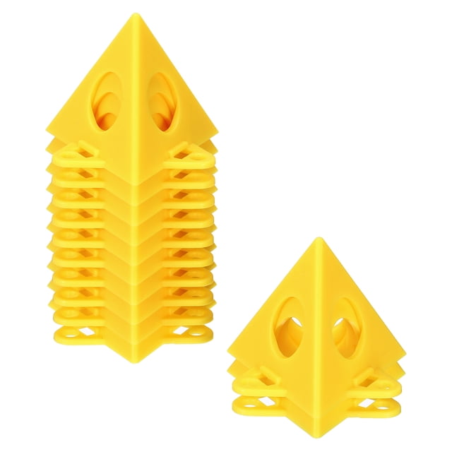 Unique Bargains Painting Stands, 12 Pack ABS Plastic Mini Cone Paint Stands Risers Support, Yellow