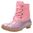 thumbnail image 1 of Ahannie Kids Boys & Girls Winter Waterproof Rain Boot, Youth Outdoor Lace Up Two Tone Fashion Duck Boot(Toddler/Little Kid/Big Kid), 1 of 7