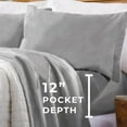 thumbnail image 7 of Great Bay Home Super Soft Extra Plush Fleece Warmer Sheet Set  (Twin, Paloma Grey), 7 of 7