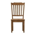 thumbnail image 2 of Weston Home Farmhouse Slat Back Wood Dining Chairs, Set of 2, Oak Finish, 2 of 9