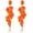 Orange, variant on Long Acrylic Rose Petal Earrings Dangle Exaggerated Flower Earrings Drop Statement Floral Tassel Earrings for Women