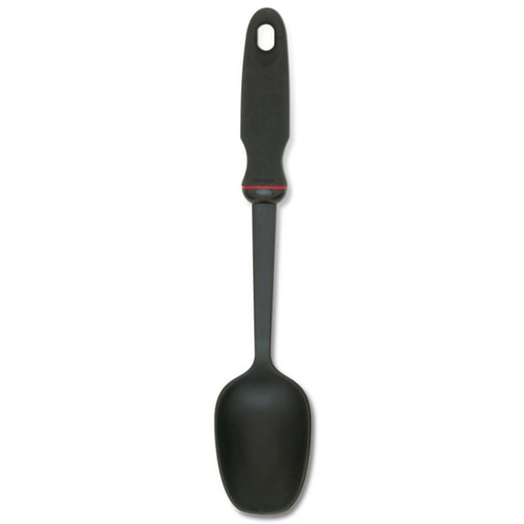 Norpro 1701 Ez Solid Spoon Ergonomic Grip, 1.8 x 12 x 2.2 inches, Black