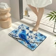 thumbnail image 4 of Autua Blue Bird Flowers Fast Absorption Home Bath Rug Mat 24x16in, 4 of 5