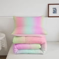 thumbnail image 5 of meiyoeat colorful Ombre King Size Comforter Sets,Multicolor Gradient Lines Print Comforters King Size,Reversible,3-Piece,1 Comforter and 2 Pillowcases, 5 of 7