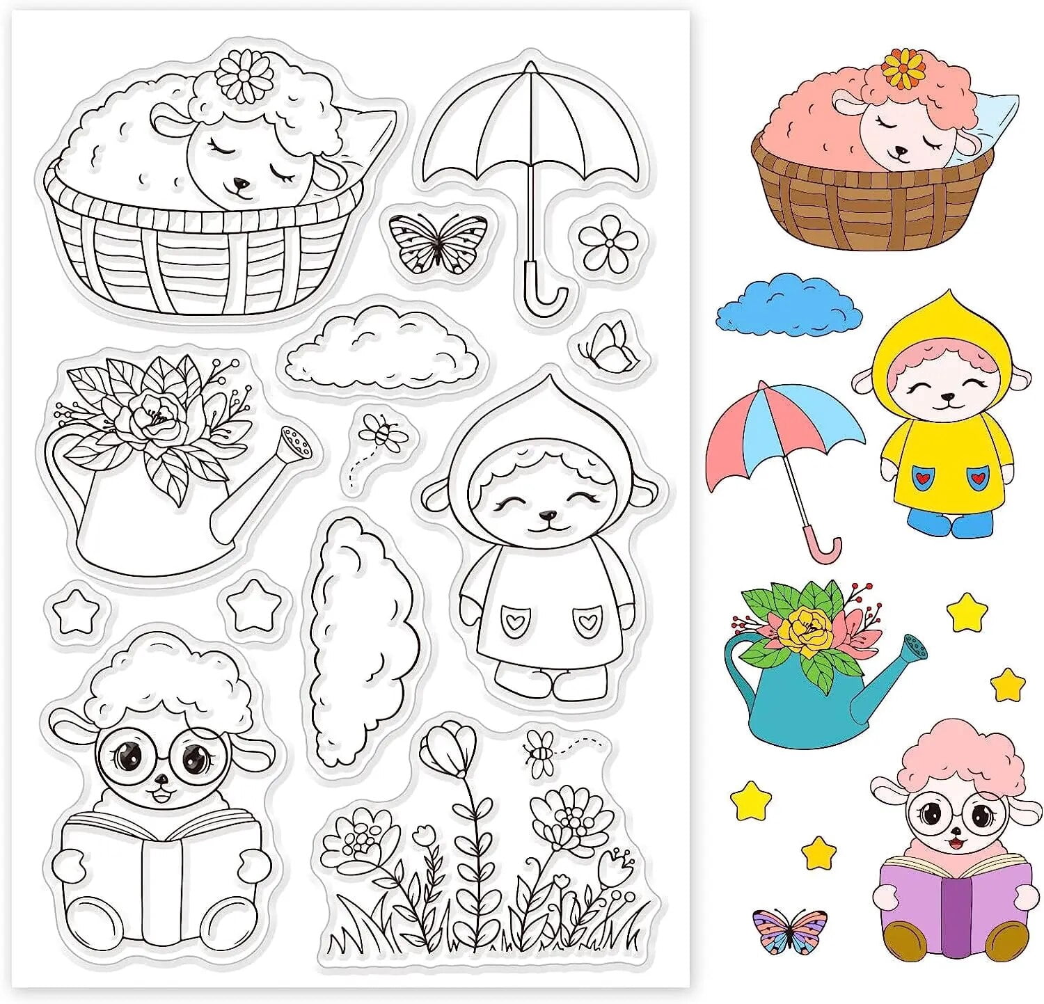 INFUNLY Día De San Patricio Leprechaun,Sellos Transparentes Y Troqueles