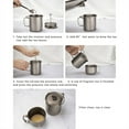 thumbnail image 4 of ckepdyeh 750Ml Pure Titanium Coffee Cup Portable Mug French Coffee Pot with Stainless Steel Strainer Travel Coffee Pot Coffee Pot, 4 of 6