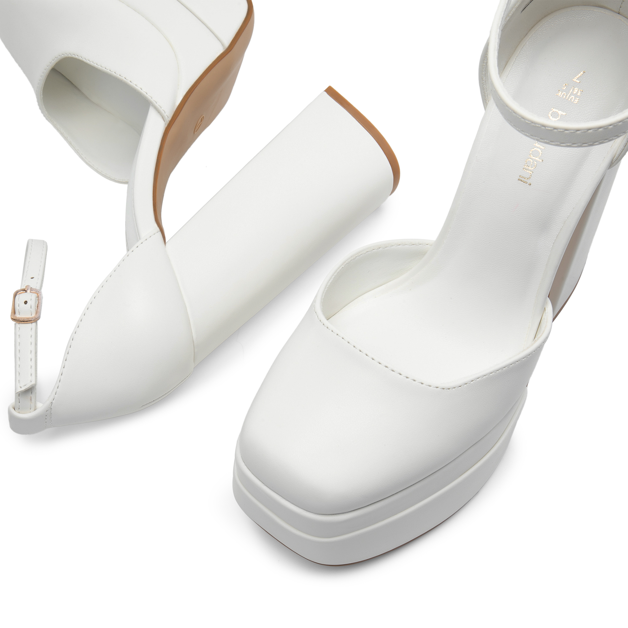 Burudani Women's Chunky Platform Block Heel Pumps photo 2