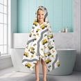 thumbnail image 6 of Cartoon Construction Vehicles Roads White Pattern Hooded Bath Towel，50"x30" for Ages 3 To 12 Kids, Quick Dry Lightweight Soft Microfiber Hood Beach Towel Cover Up for Kids, 6 of 7