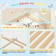 thumbnail image 5 of Joywind Twin Solid Wood House Floor Bed Frame with Safety Guardrails, Kids Bed for Boys Girls, 5 of 8