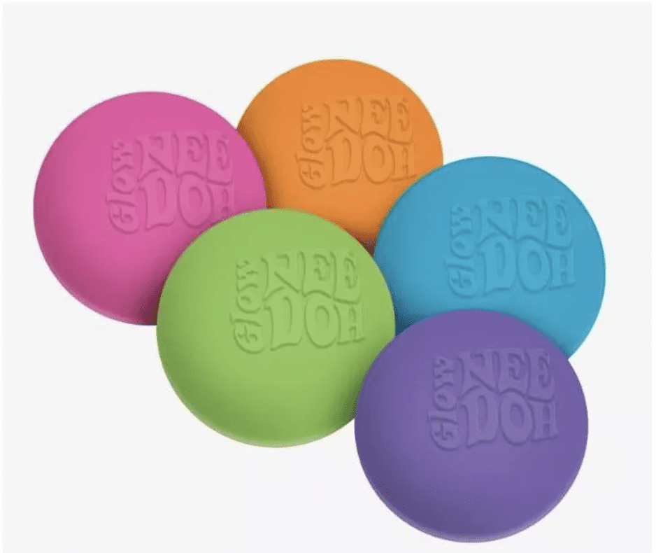 Needoh Glow in the Dark Sensory Stress Ball (One Random Color)
