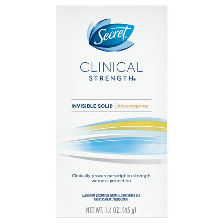 Secret Clinical Strength Antiperspirant and Deodorant Invisible Solid, Stress Response, 1.6