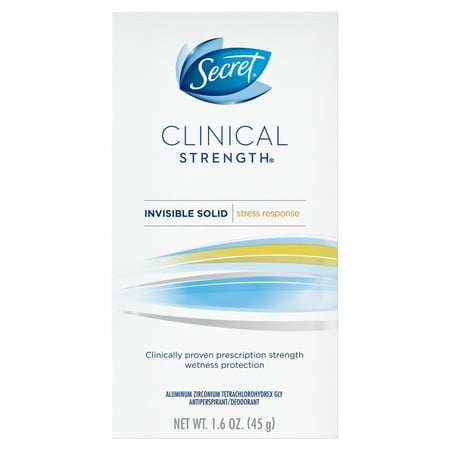 Secret Clinical Strength Antiperspirant and Deodorant Invisible Solid, Stress Response, 1.6 (Best Invisible Solid Deodorant)