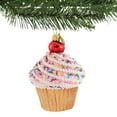 thumbnail image 3 of Huras Rainbow Sprinkled Cupcake Glass Ornament Sweets Pastry Cake S543, 3 of 3