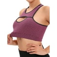 thumbnail image 6 of YouLoveIt Women's Seamless Racerback Sports Bras Comfort Sports Bras Padded Sports Bra Activewear Push Up Bra Workout Yoga Bra Hollow Out Women Sports Bras, 6 of 8