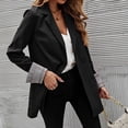 thumbnail image 3 of Chaqueta De Traje Elegante, Chaqueta De Traje De Mujer, Manga Larga, Botones De Doble Fila, Solapa De Bolsillo Para Viajes Para Dama Para Citas ANGGREK Negro M, 3 of 6