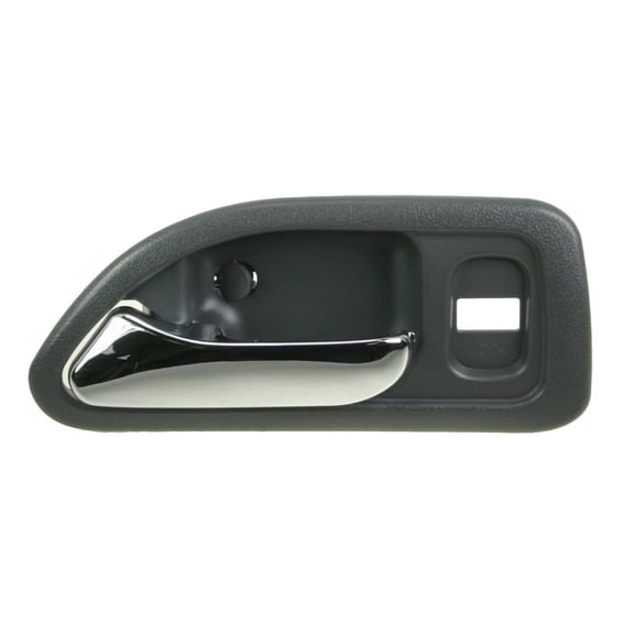 TRQ Interior Inside Door Handle Front Black & Chrome for 94-97 Accord Sedan DHA49464
