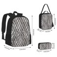 thumbnail image 2 of Balery Black White Stripes Mochila Escolar 3 en 1 para Niños - Mochila Resistente con Lonchera Térmica y Estuche - Mochila Escolar para Niños y Niñas, 2 of 7
