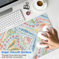 thumbnail image 4 of Long Mouse Pads for Desk,Multicolor Paisley Pattern Desk Mats on Top Of Desks, Desk Mouse Pad Extra Large with 3mm Non-Slip Base and Stitched Edge for Gaming,Office,Work,Home 31.5"x11.8", 4 of 6