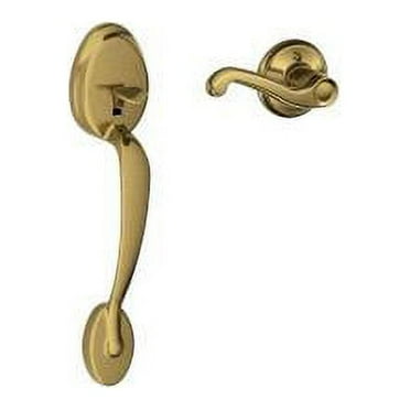 SCHLAGE Plymouth Front Entry Handle Flair Left-Handed Interior Lever (Antique Brass) FE285 PLY 609 FLA LH