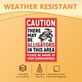 thumbnail image 3 of 10Pcs Caution Alligators May Be in Area Sign Sticker PVC Waterproof Self Adhesive Caution There May Be Alligators in Area Warning Stickers Decal for Business Outdoor 5.1x7.1 Inch, 3 of 8