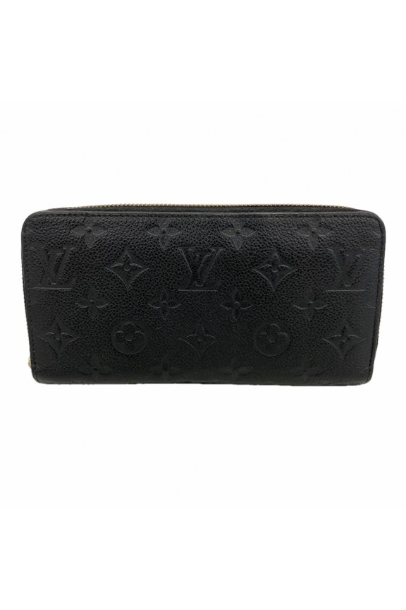 Pre-Owned Louis Vuitton Monogram Empreinte Zippy Wallet M60571 Noir (Women's)