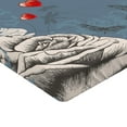 thumbnail image 2 of Ambesonne Vintage Fitted Sheet, Grunge Rose Petal Heart, Twin XL Size, Slate Blue Grey, 2 of 3