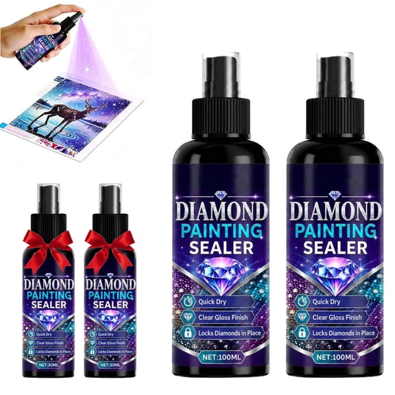 Diamond Painting Sealer Spray, 100ml Quick Dry Gloss Sealant for Diamond Art and Puzzles, Clear Protective Coating for DIY Crafts(1Pcs)