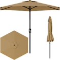 thumbnail image 1 of Bingirl 7.5 ft Outdoor Patio Umbrella 6 Sturdy Ribs Non-Lighted (Tan), 1 of 7