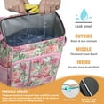 thumbnail image 2 of Travel Cooler Bag - Pioneer Flower Floral Print Pattern Camping Beer Cooler Backpack with Bottle Opener- Waterproof Insulated Picnic Backpacks - Cooler Bag for Beach, 2 of 6