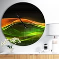 thumbnail image 2 of DesignArt Abstract Green Yellow in Black Large Wall Clock, 2 of 2