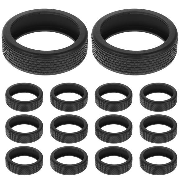 ETHZZLE Black Silicone Suitcase Wheel Protectors for Protection Silent Easy Fit