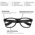 thumbnail image 2 of Nerd Glasses,Clear Lenses Thick Frame Glasses,Square Black Glasses for Men Women,20 Pack,Black,Non-Prescription, 2 of 7