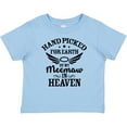 thumbnail image 3 of Inktastic Handpicked for Earth By My Meemaw in Heaven with Angel Wings Boys or Girls Baby T-Shirt, 3 of 5