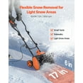 thumbnail image 3 of Electric Snow Shovel 12A, 17-Inch Corded Snow Thrower, 20ft Throw Distance, Adjustable Chute, Dual Safety Switch - Driveway, Patio, Sidewalk Snow Removal, 3 of 12