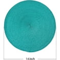 thumbnail image 2 of Round Woven Placemats, 14 inch Table Mats Christmas Birthdays Indoor Ourdoor Use Non-Slip Heat Resistant Place Mats GIXUSIL Washable Bowl Pad Coasters Set of 4 (Blue), 2 of 7