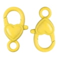 thumbnail image 5 of perfeclan 2 Pieces Lobster Clasp Lobster Claw Clasp DIY Heart Shape, Cute Keyring Buckle Hook for Purse Keychain, Sewing Charms Keyring Yellow, 5 of 8