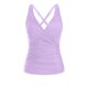 thumbnail image 3 of Trajes de Baño de Bikini de Mujer sin Mangas Sólido Empujado Acolchado de Baño Superior, Cuello en V Profundo Envoltura de Textura, Poliéster Spandex, 3 of 5