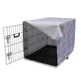 thumbnail image 3 of Vibrant Dog Crate Cover, Repetitive Cartoon Flying Piglets Wings Pattern, Easy to Use Pet Kennel Cover Small Dogs Puppies Kittens, 7 Sizes, Pale Pink Pale Blue, by Ambesonne, 3 of 6