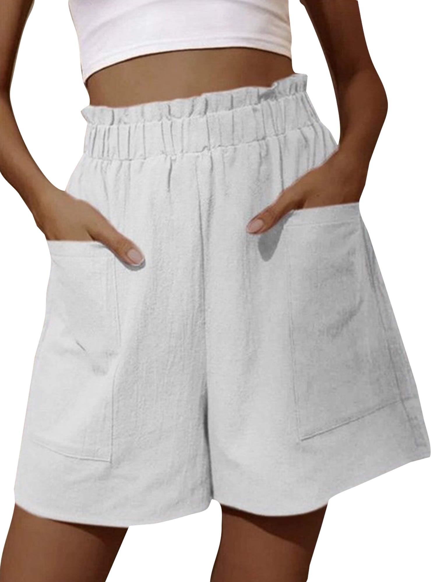 Ladies or Womens Hot PantsShorts Large  Free Size 2834 Waists Blue   White Colour  Amazonin Clothing  Accessories
