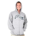 thumbnail image 5 of Rational Real Pi Pie Number Math Nerd Zip Up Hoodie Men's Women's Brisco Brands 4X, 5 of 6